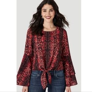 WRANGLER Retro Snake Print Crop top